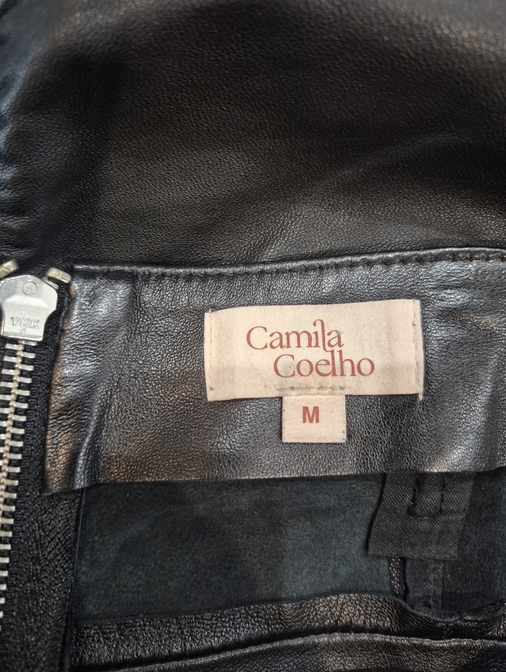 Camila Coelho Leather Black Mini Skirt with Belt Size Medium - Picture 6 of 7